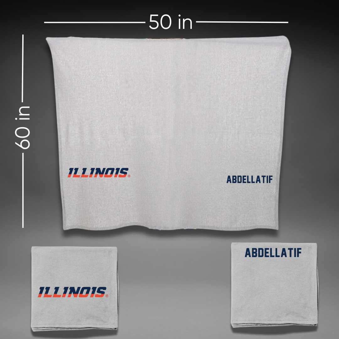 University of Illinois TF and XC Gray Blanket - Noor Abdellatif