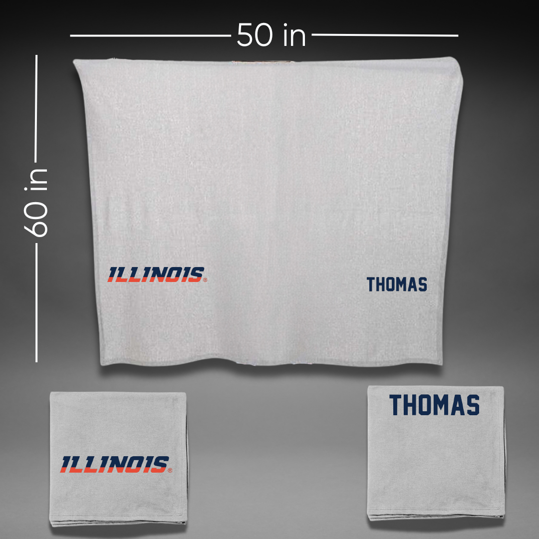 University of Illinois TF and XC Gray Blanket - Tori Thomas