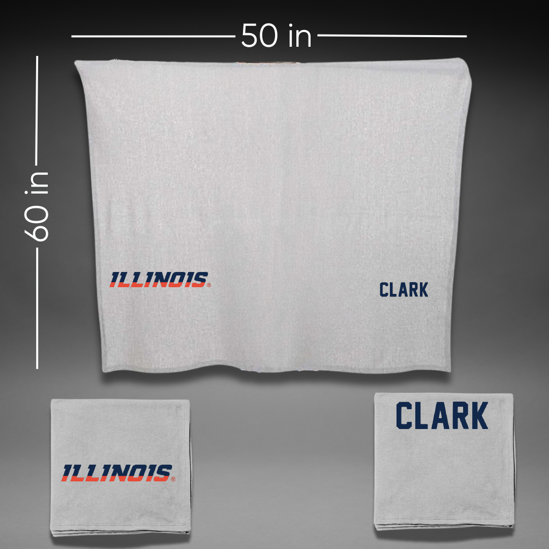 University of Illinois TF and XC Gray Blanket - Dystonae Clark
