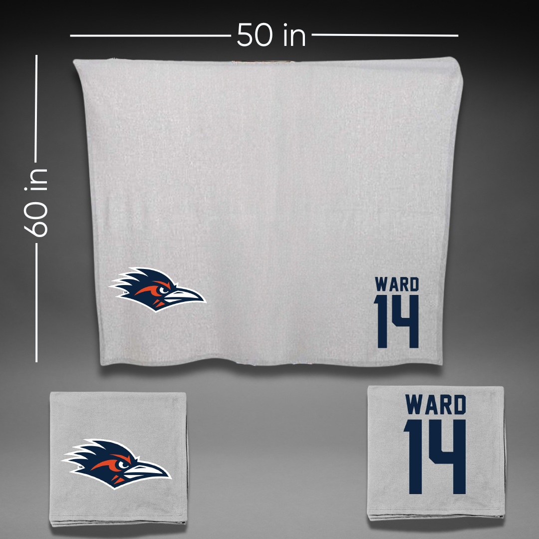 University of Texas at San Antonio Baseball Gray Blanket - #14 Ryan Ward