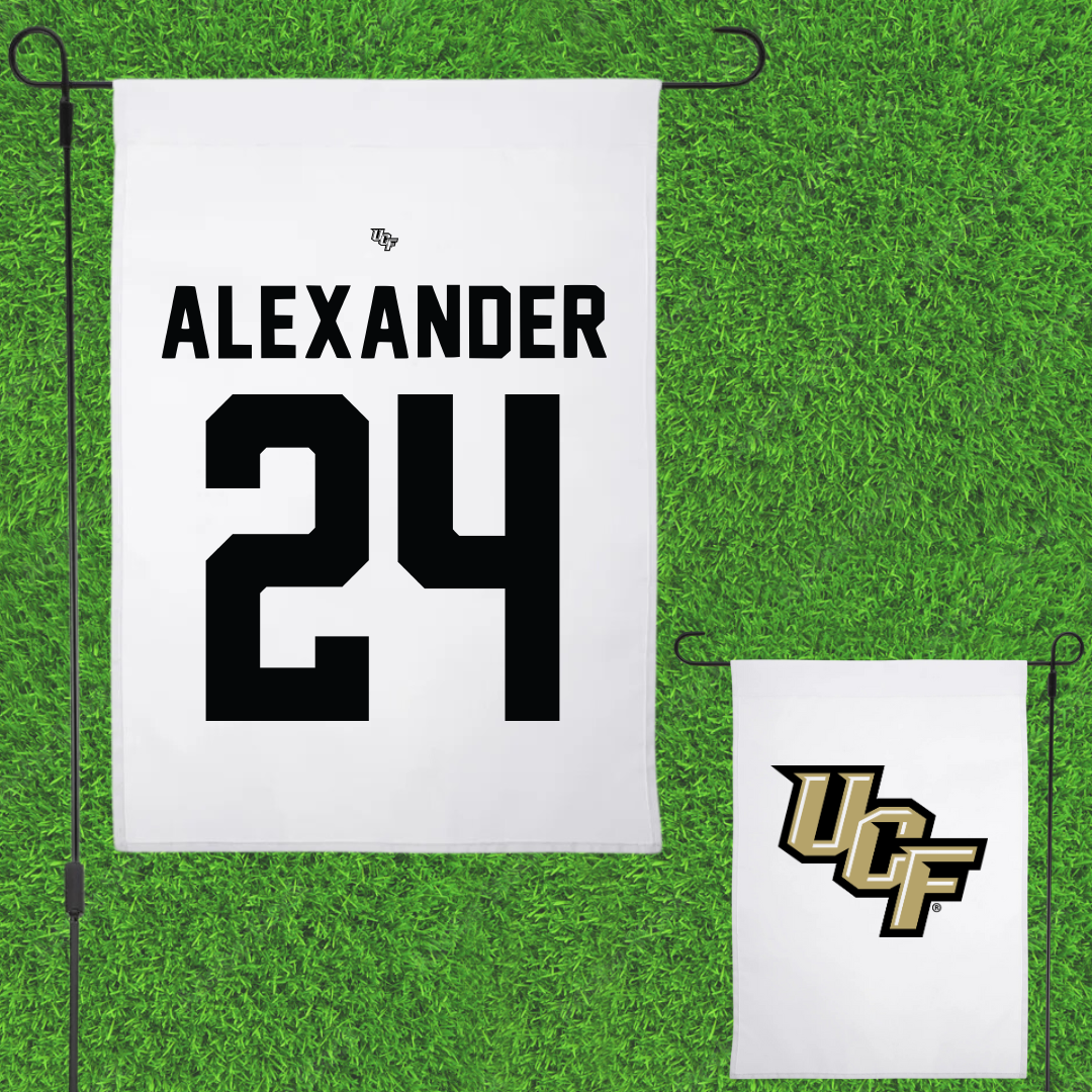 University of Central Florida Football White Garden Flag - #24 Xe'ree Alexander