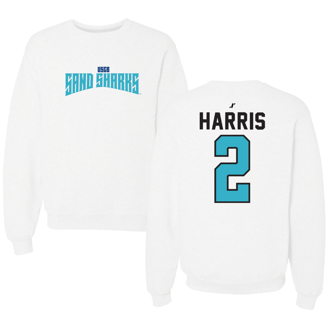 University of South Carolina Beaufort Soccer White Classic Crewneck - #2 Kennedy Harris