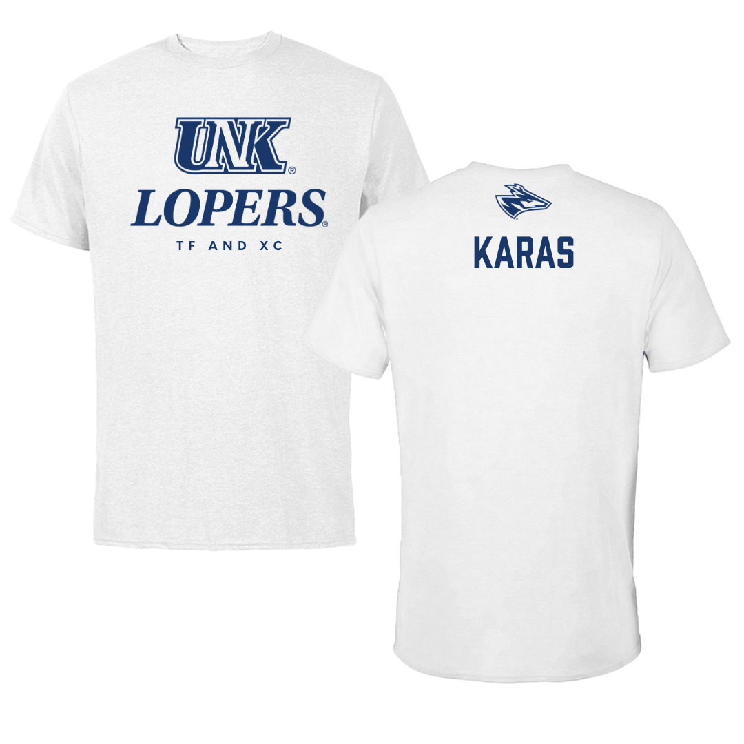 University of Nebraska at Kearney TF and XC White Tee  - Quin Karas