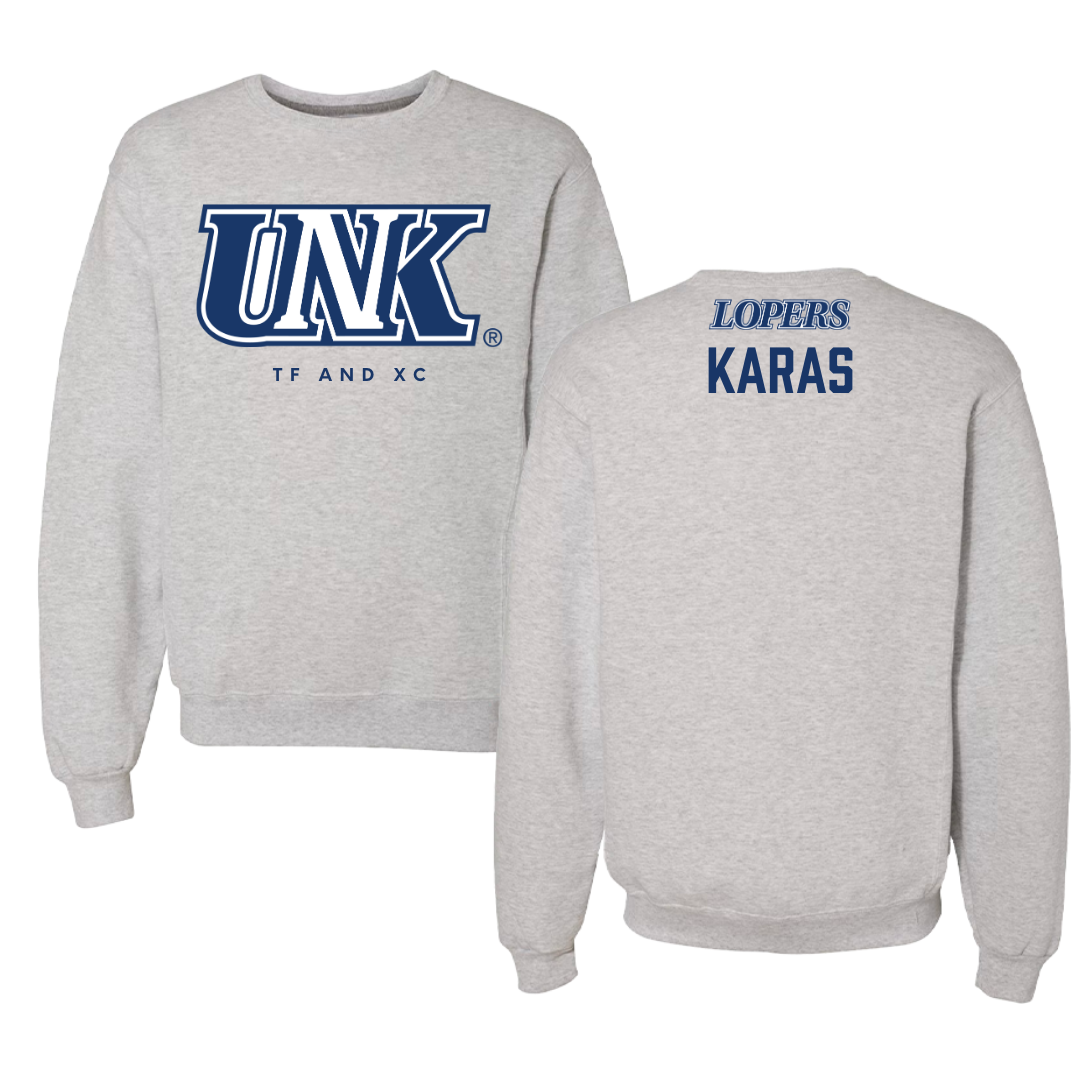 University of Nebraska at Kearney TF and XC Gray Crewneck  - Quin Karas