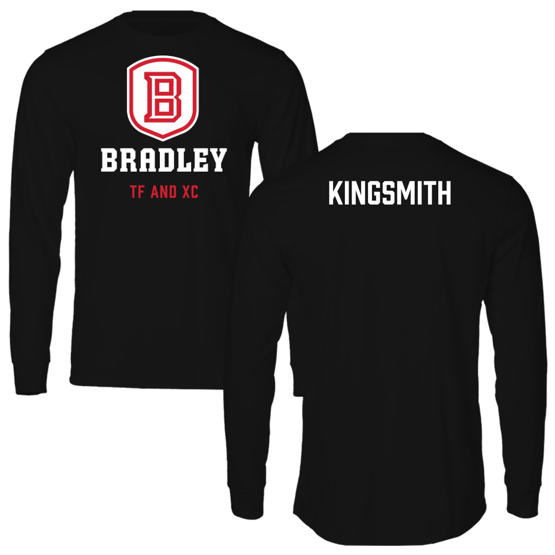 Bradley University TF and XC Black Block Long Sleeve - Kaden Kingsmith