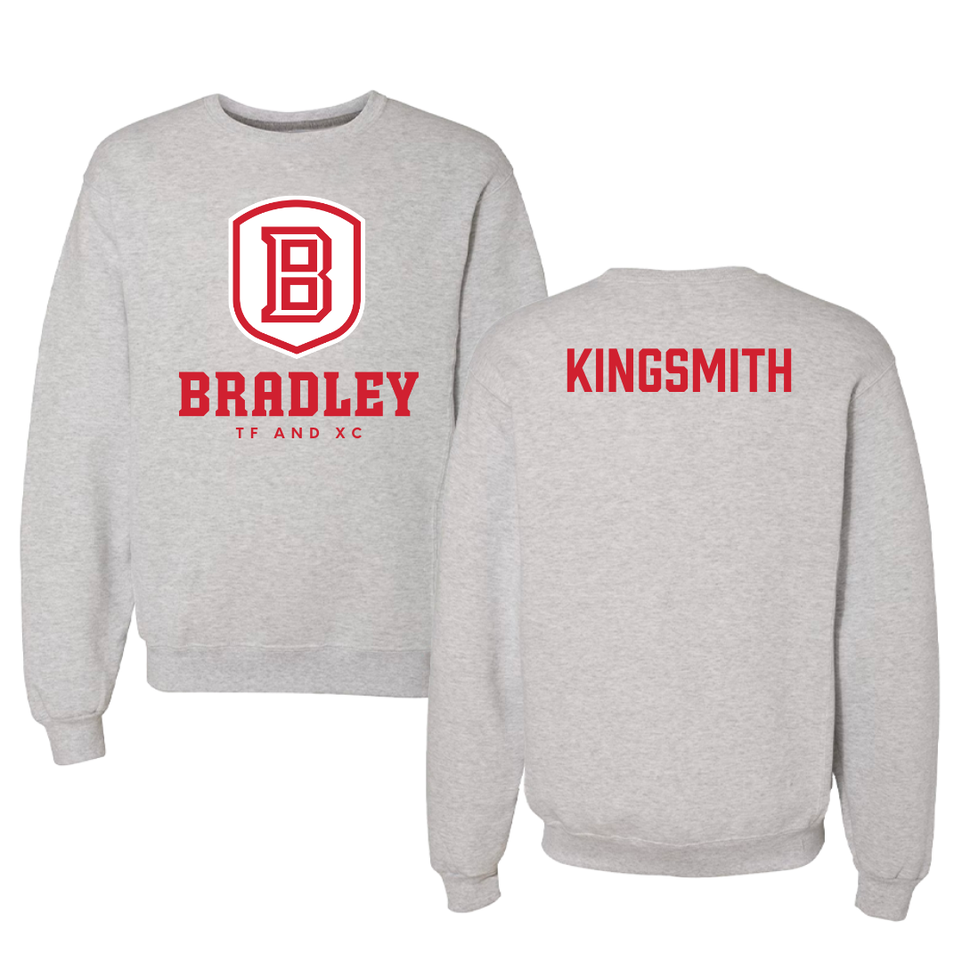 Bradley University TF and XC Gray Crewneck - Kaden Kingsmith