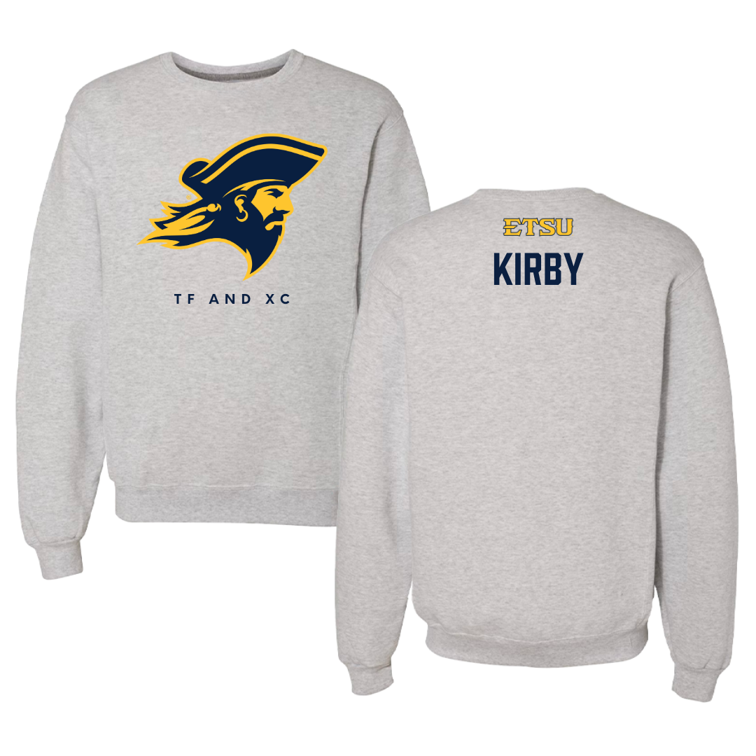 East Tennessee State University TF and XC Gray Crewneck  - Isaac Kirby