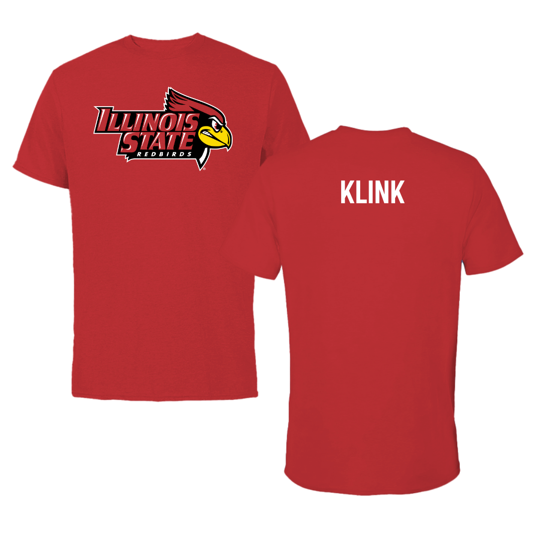Illinois State University Track and Field Red Redbird Tee  - Jacob Klink