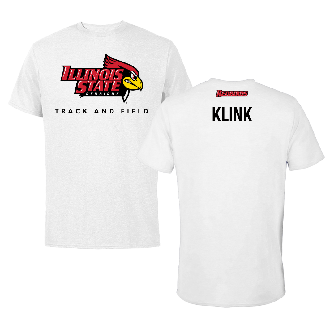 Illinois State University Track and Field White Tee  - Jacob Klink