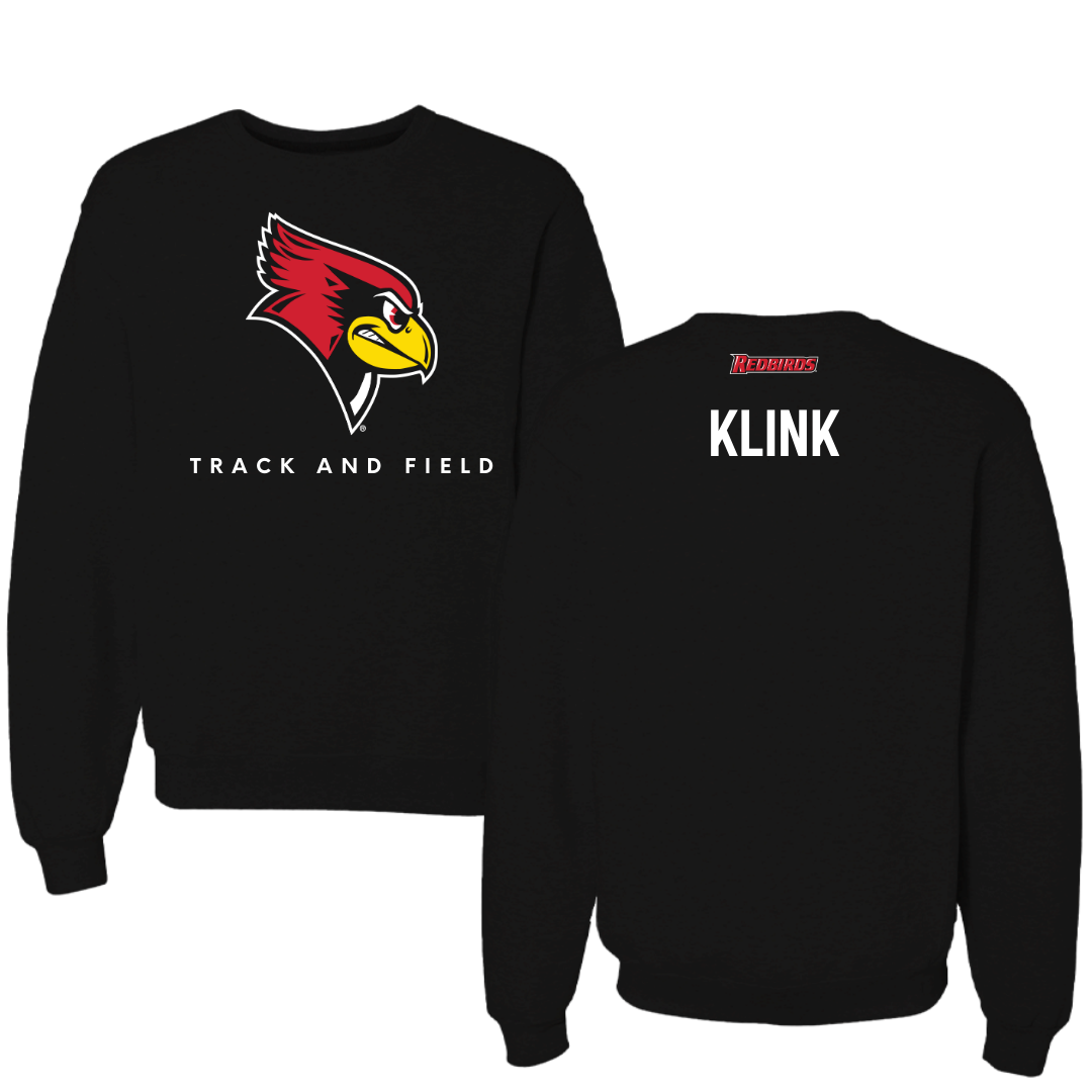 Illinois State University Track and Field Black Mascot Crewneck  - Jacob Klink