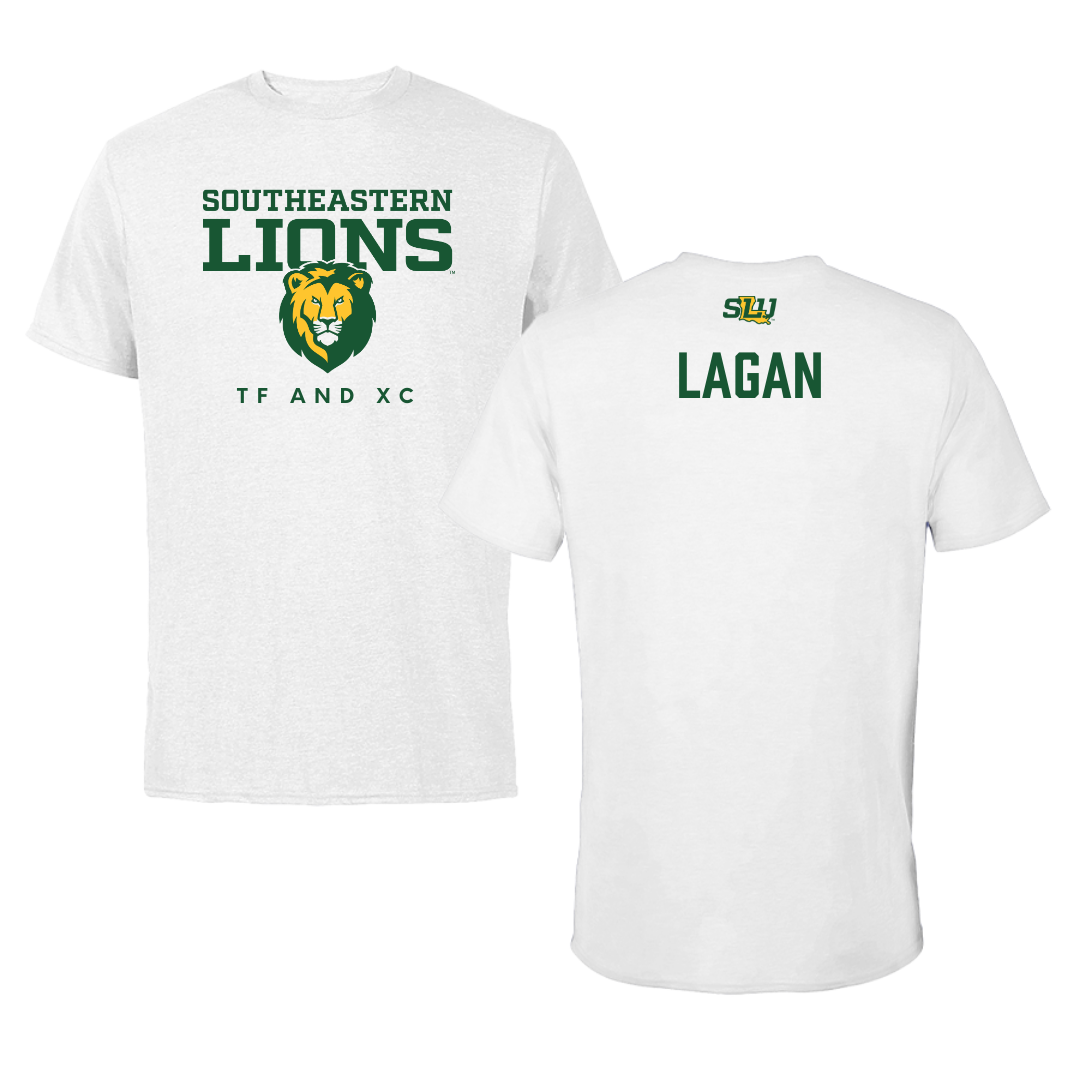 Southeastern Louisiana University TF and XC White Tee  - Euan Lagan