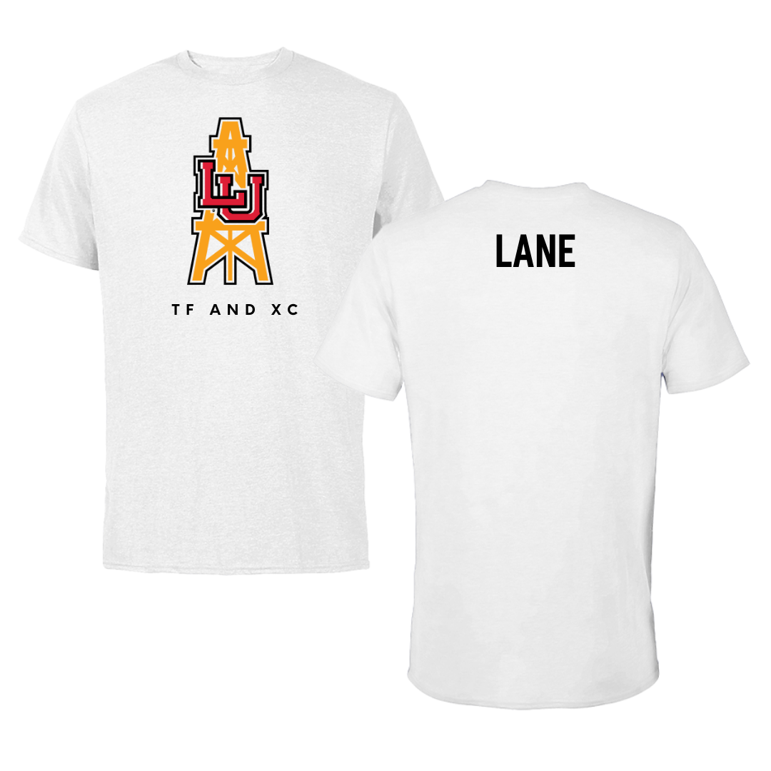 Lamar University TF and XC White Tee  - RJ Lane
