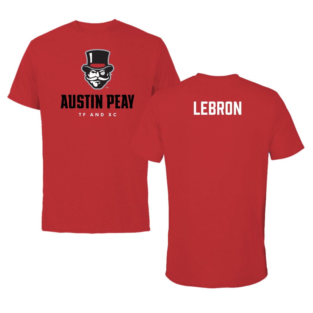 Austin Peay State University TF and XC Red Mascot Tee - Richie Lebron