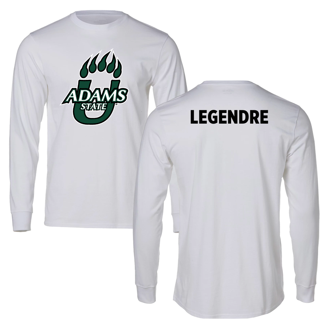 Adams State University TF and XC White Long Sleeve  - Romain Legendre