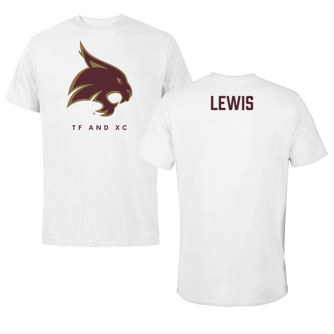 Texas State University TF and XC White Tee  - Kaylee Lewis