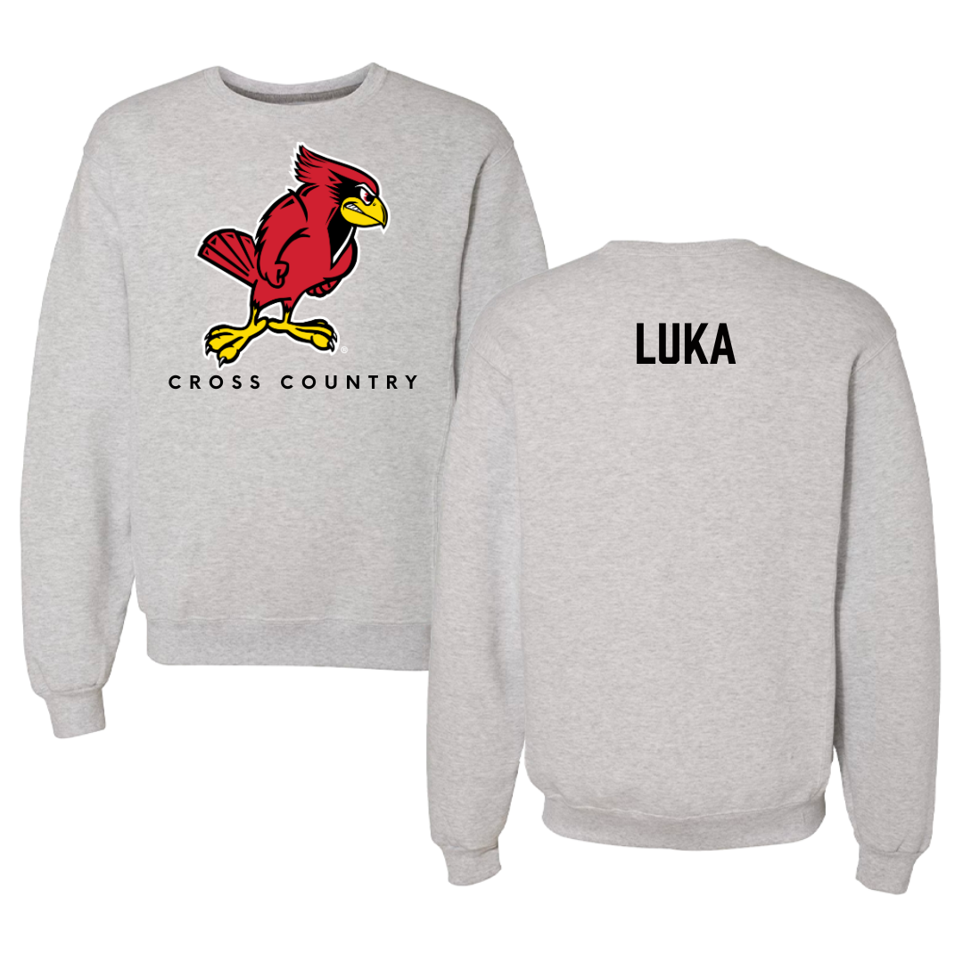 Illinois State University Cross Country Gray Crewneck  - Jeff Luka