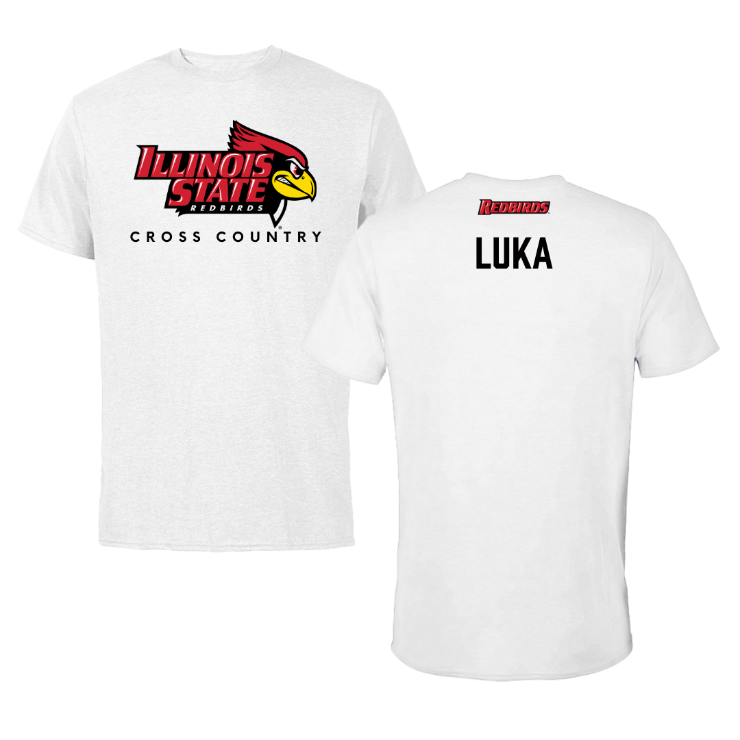 Illinois State University Cross Country White Tee  - Jeff Luka