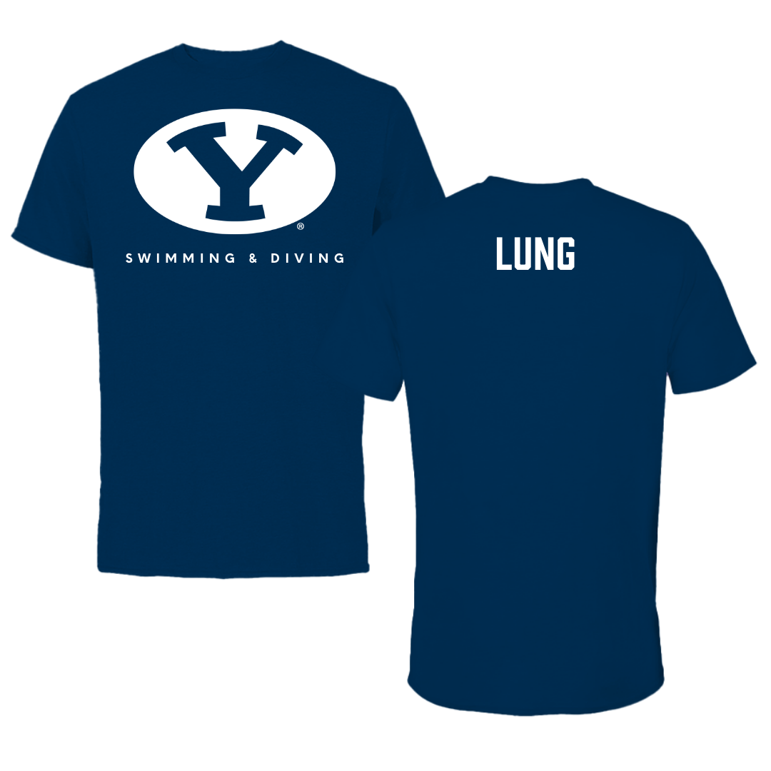 Brigham Young University Swimming & Diving Navy Tee  - Mackenzie Lung