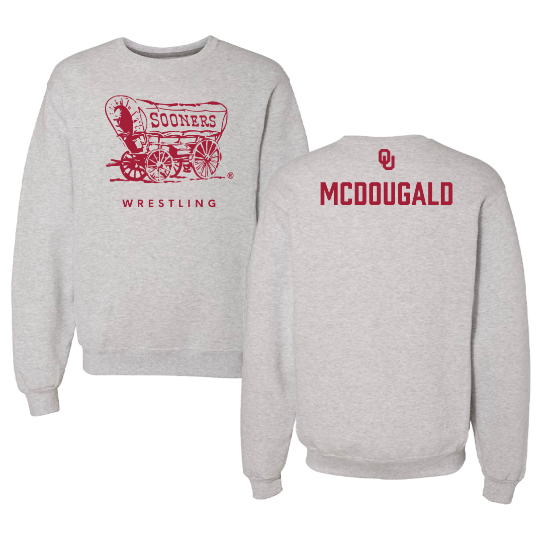 University of Oklahoma Wrestling Gray Crewneck  - Willie McDougald