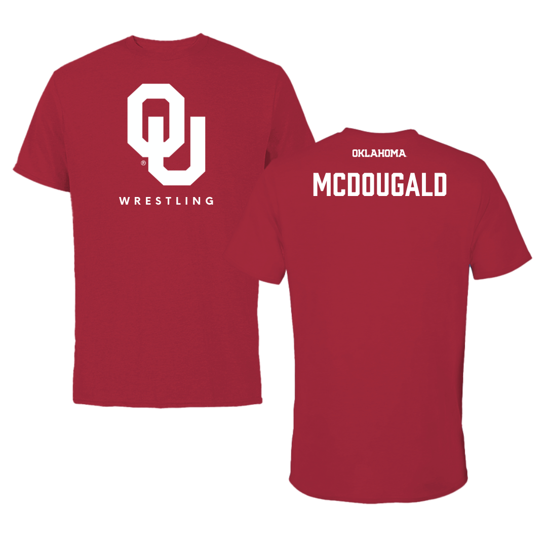 University of Oklahoma Wrestling Crimson Tee  - Willie McDougald