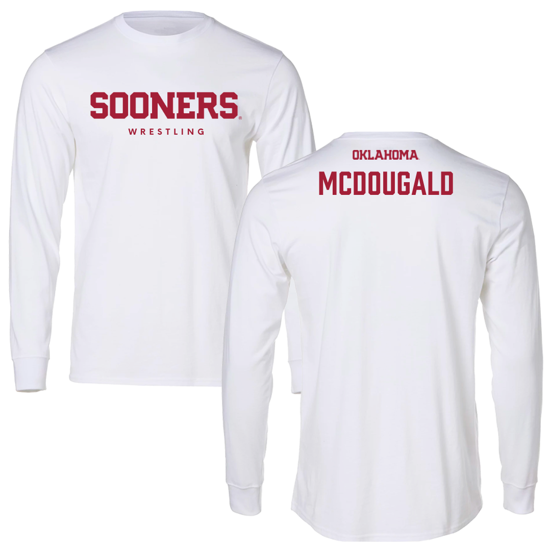 University of Oklahoma Wrestling White Sooners Long Sleeve  - Willie McDougald