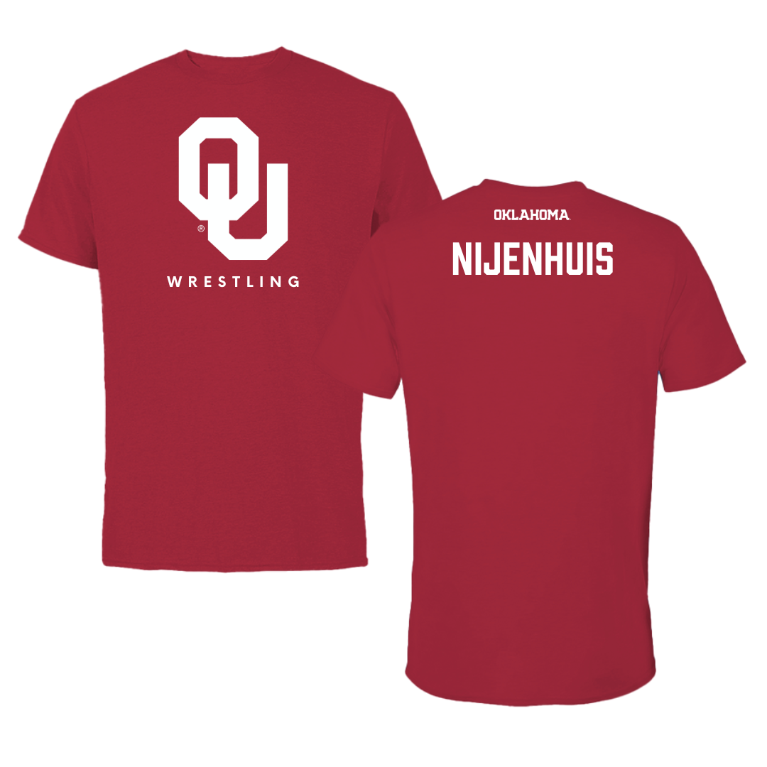 Camiseta roja de lucha libre de la Universidad de Oklahoma - Gerrit Nijenhuis