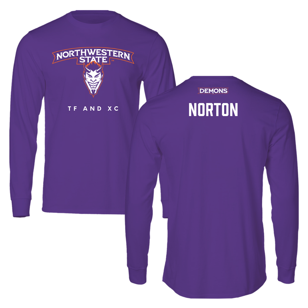 Northwestern State University TF and XC Purple Long Sleeve  - Robert Norton
