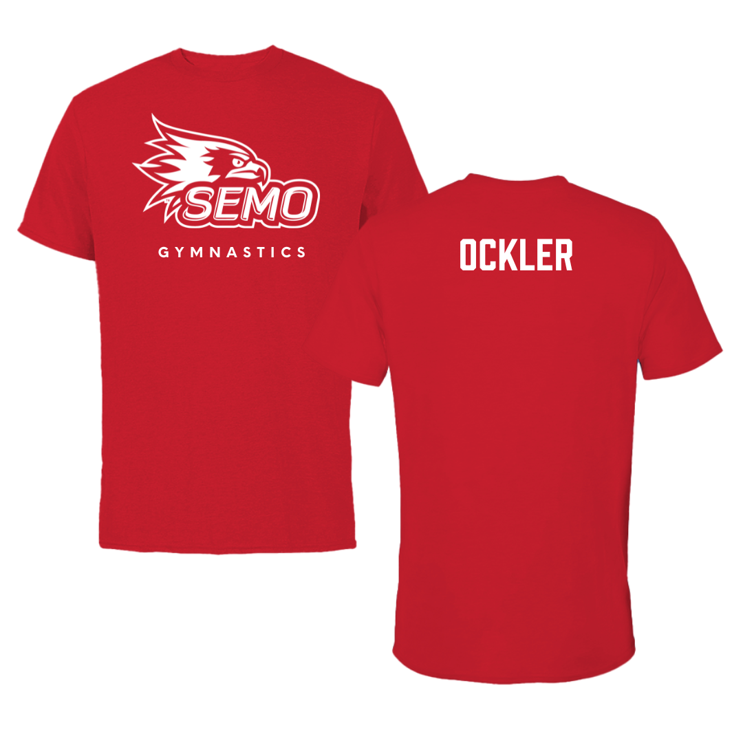 Southeast Missouri State University Gymnastics Red Tee  - Lindsay Ockler