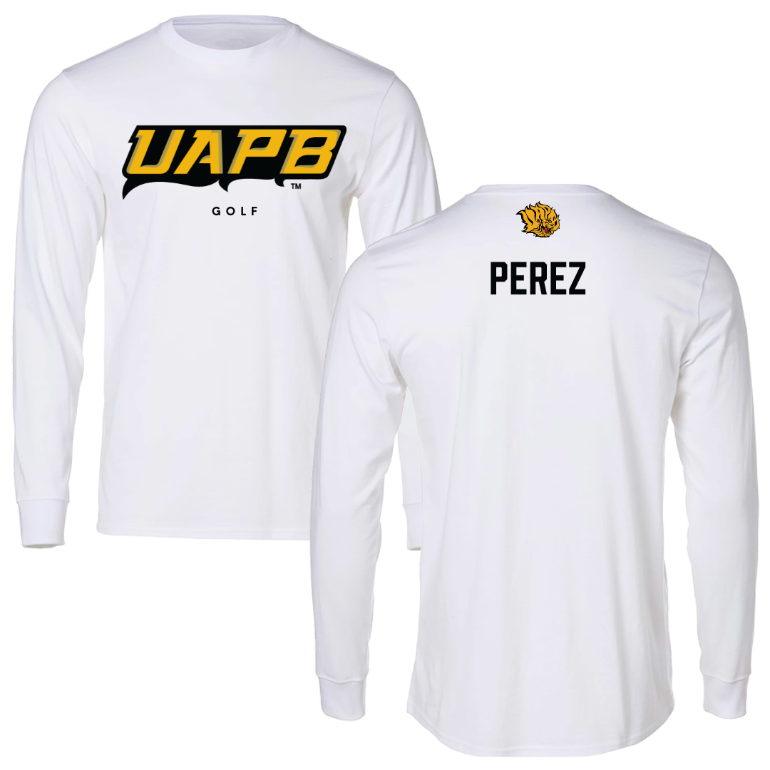 University of Arkansas-Pine Bluff Golf White Long Sleeve  - Angel Perez