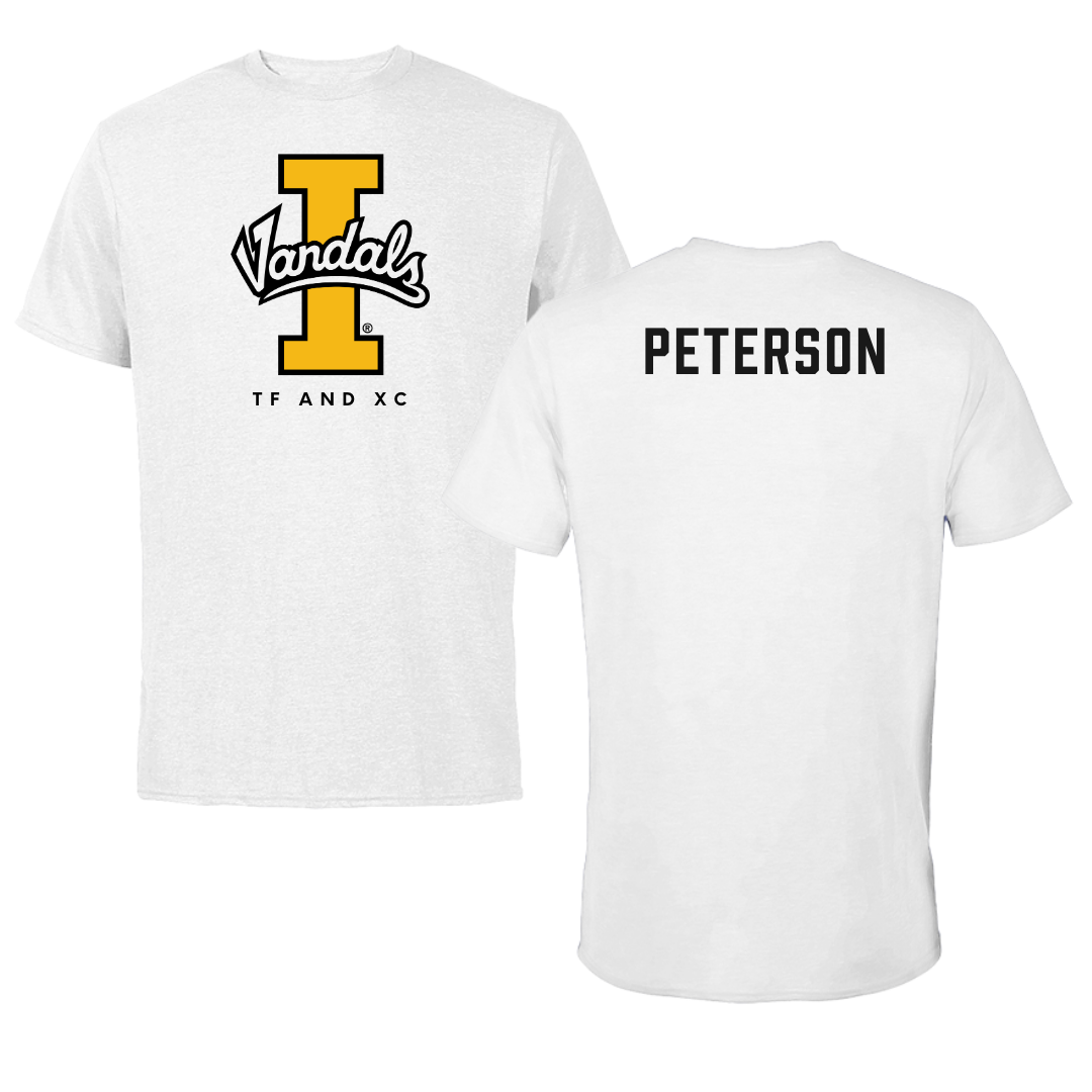 University of Idaho TF and XC White Vandals Tee - Landon Peterson