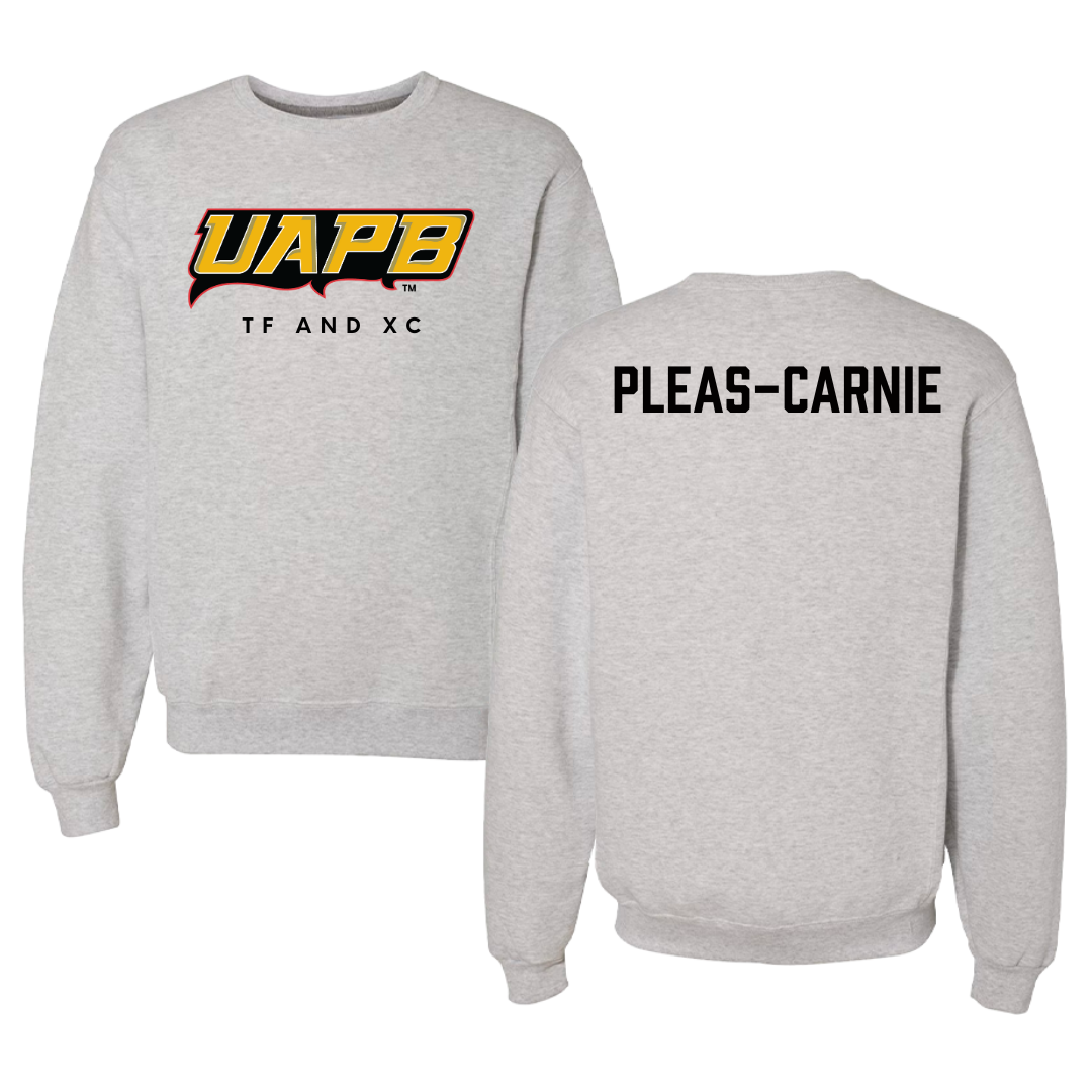 University of Arkansas-Pine Bluff TF and XC Gray Crewneck  - Akili Pleas-Carnie