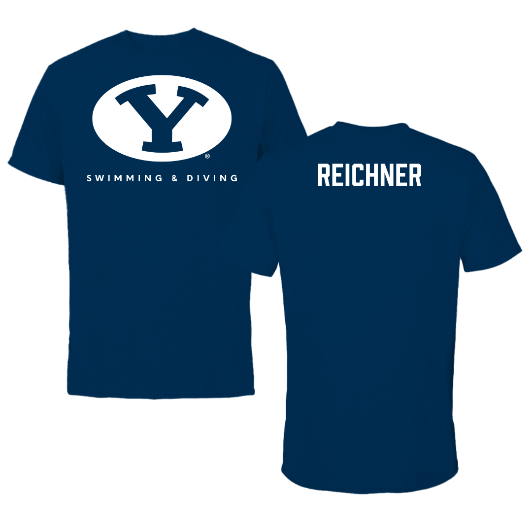 Brigham Young University Swimming & Diving Navy Tee  - Annie Reichner