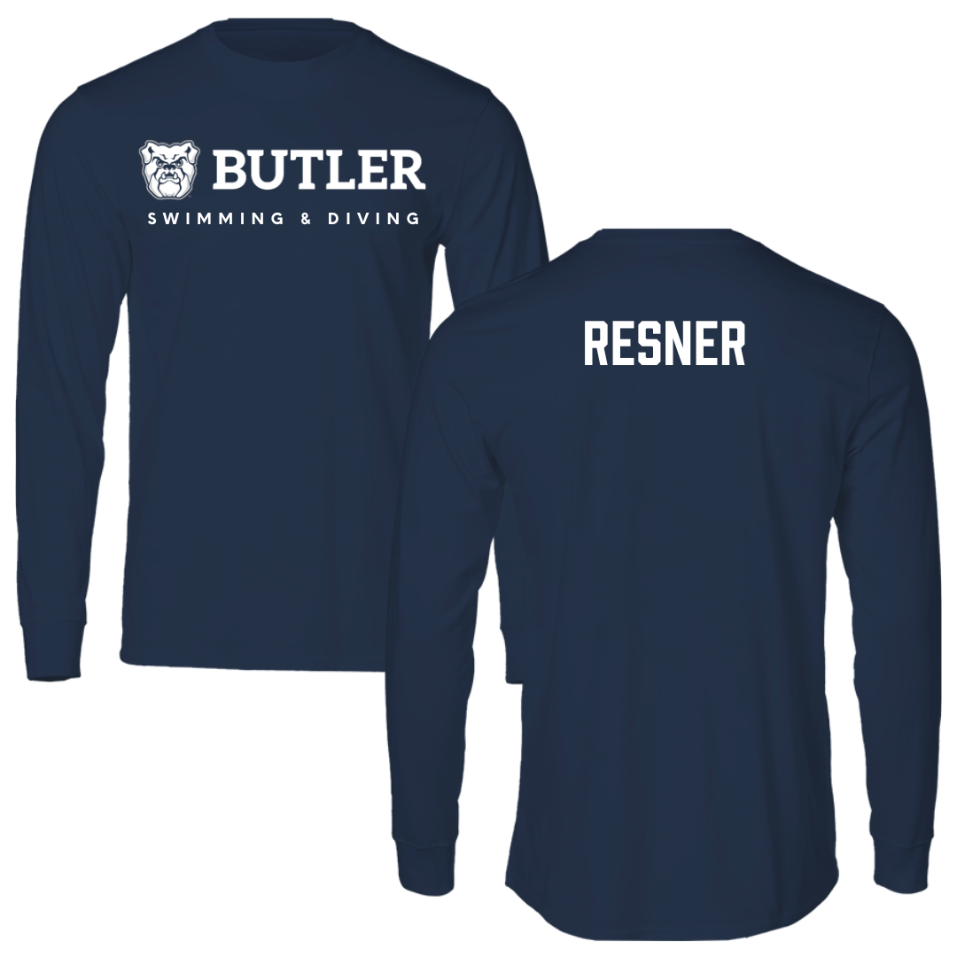 Butler University Swimming & Diving Navy Long Sleeve  - Sophie Resner