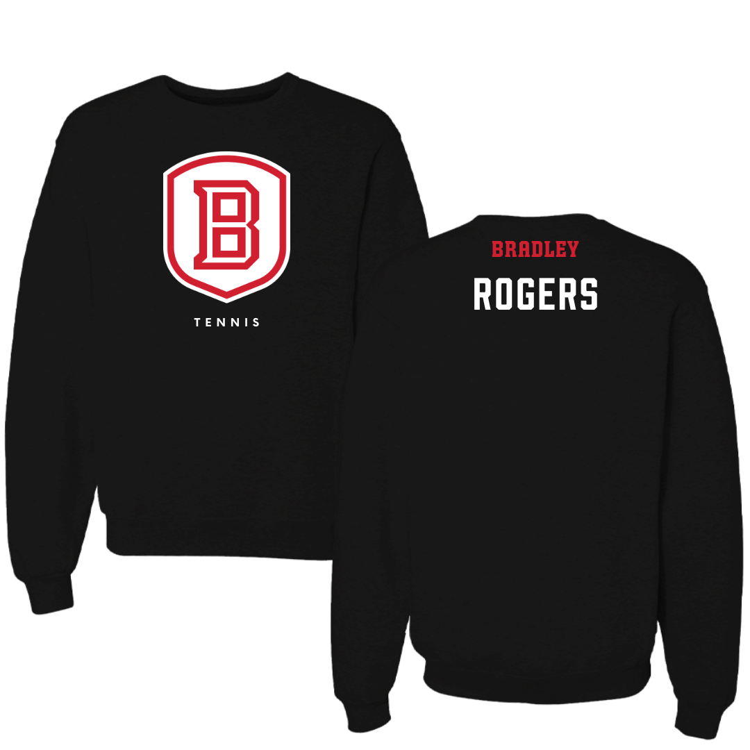 Bradley University Tennis Black Crewneck  - Madi Rogers