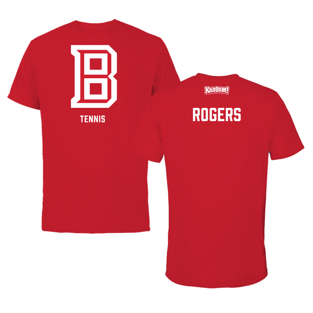 Bradley University Tennis Red Block Tee - Madi Rogers