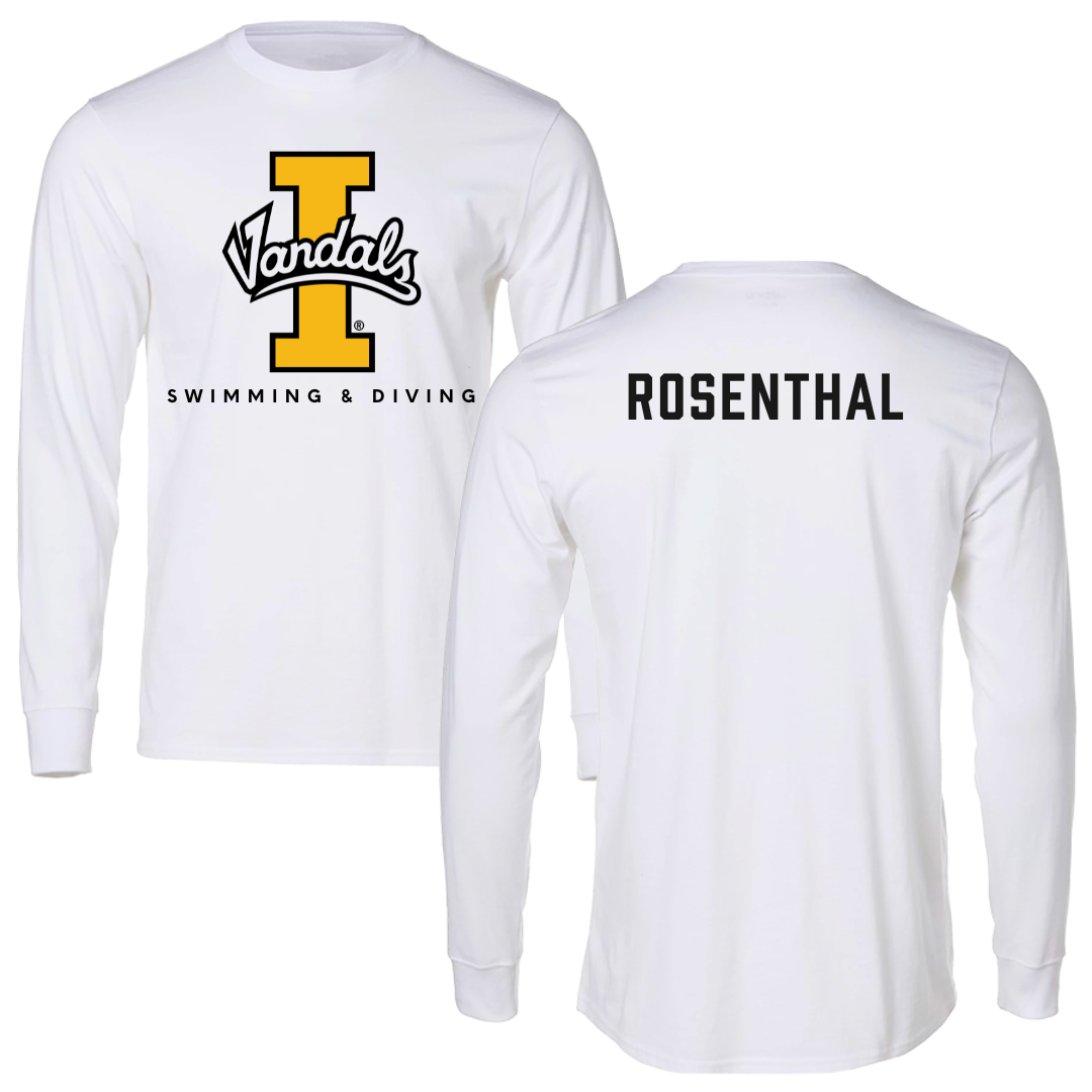 University of Idaho Swimming & Diving White Vandals Long Sleeve - Abby Rosenthal
