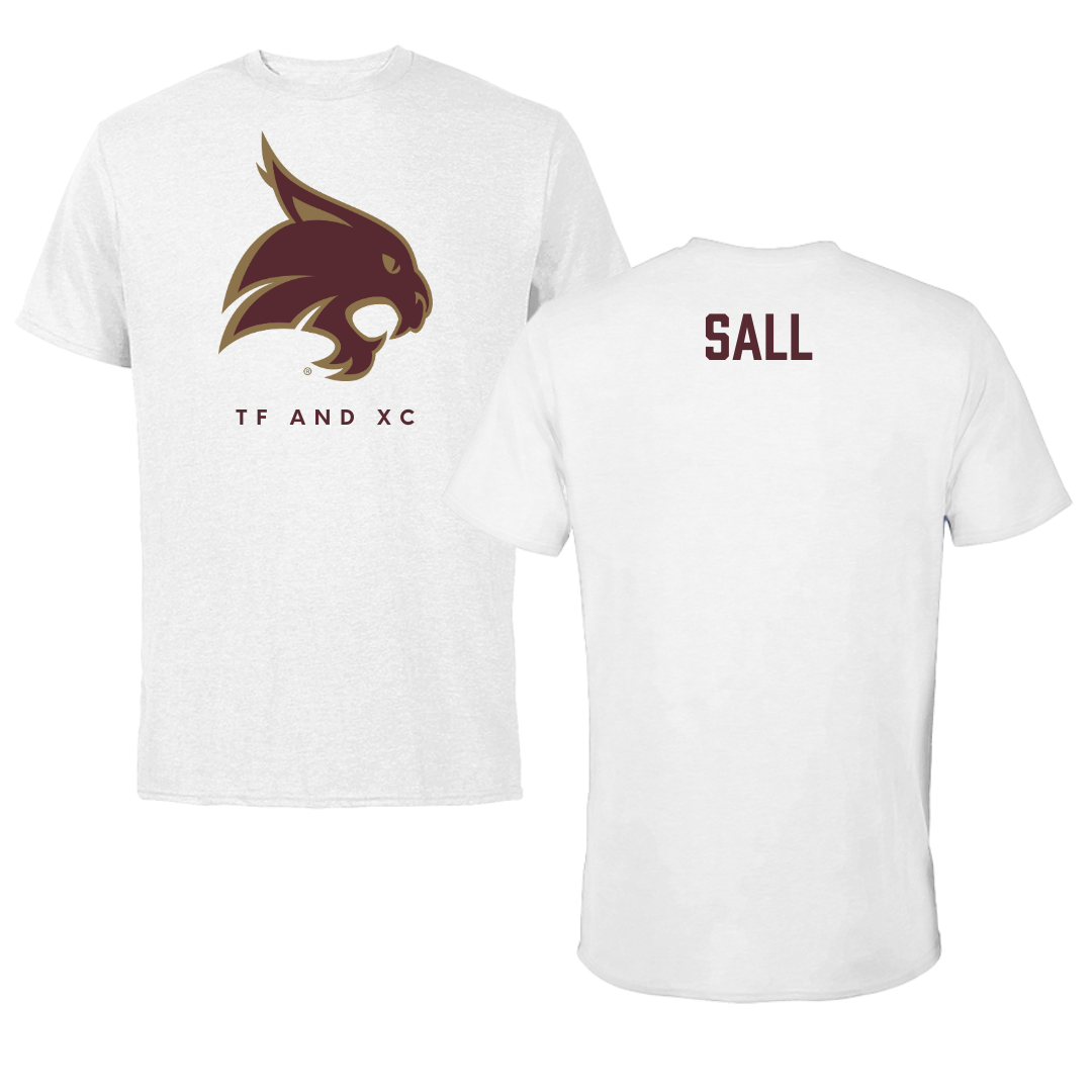 Texas State University TF and XC White Tee  - Lamine Sall