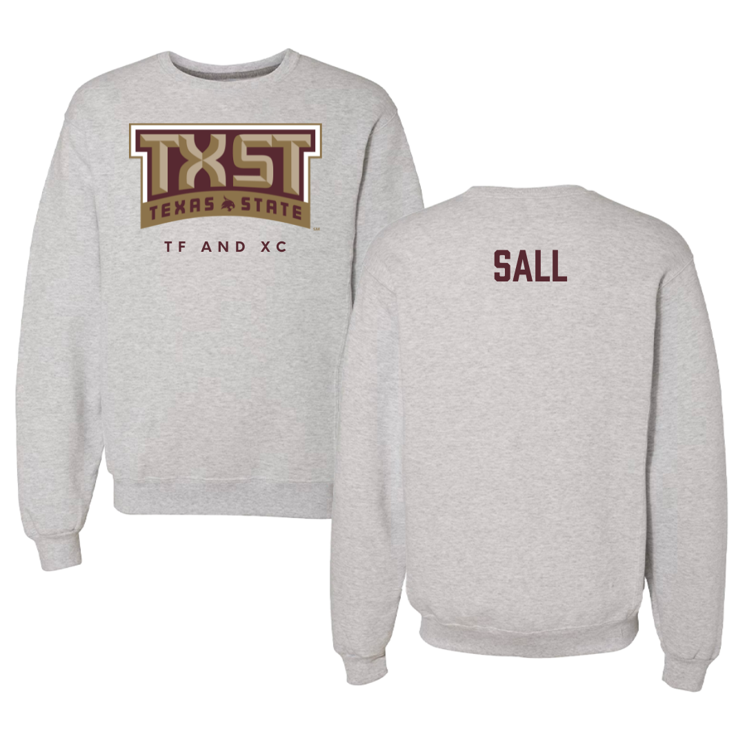 Texas State University TF and XC Gray Crewneck  - Lamine Sall