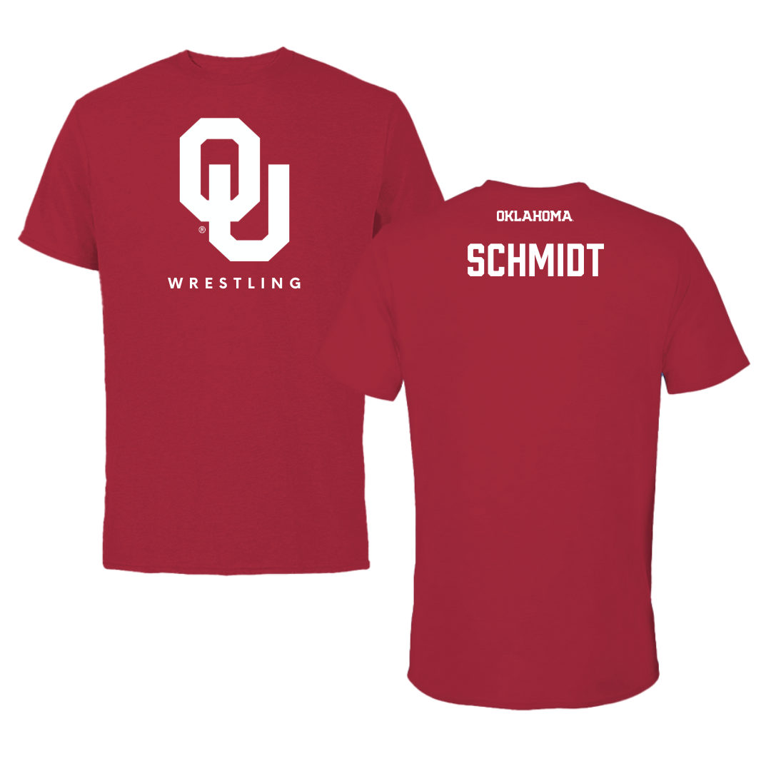 University of Oklahoma Wrestling Crimson Tee  - Carter Schmidt