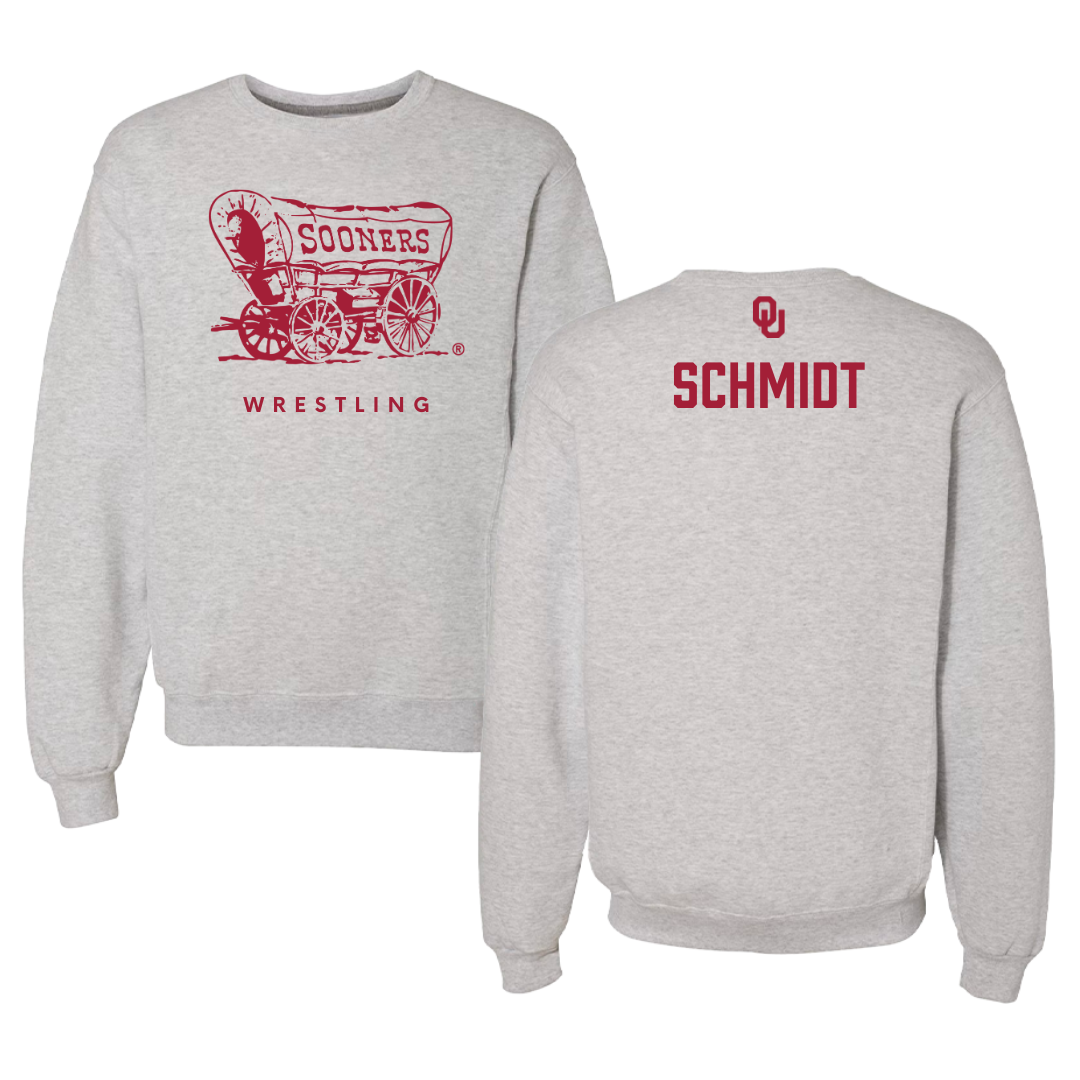 University of Oklahoma Wrestling Gray Crewneck  - Carter Schmidt