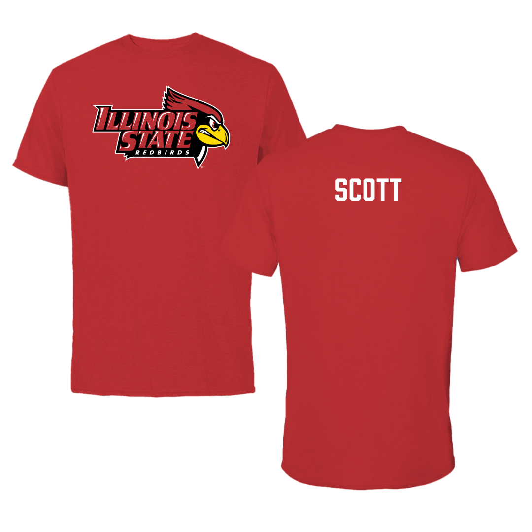 Illinois State University Track and Field Red Redbird Tee  - Adi Scott