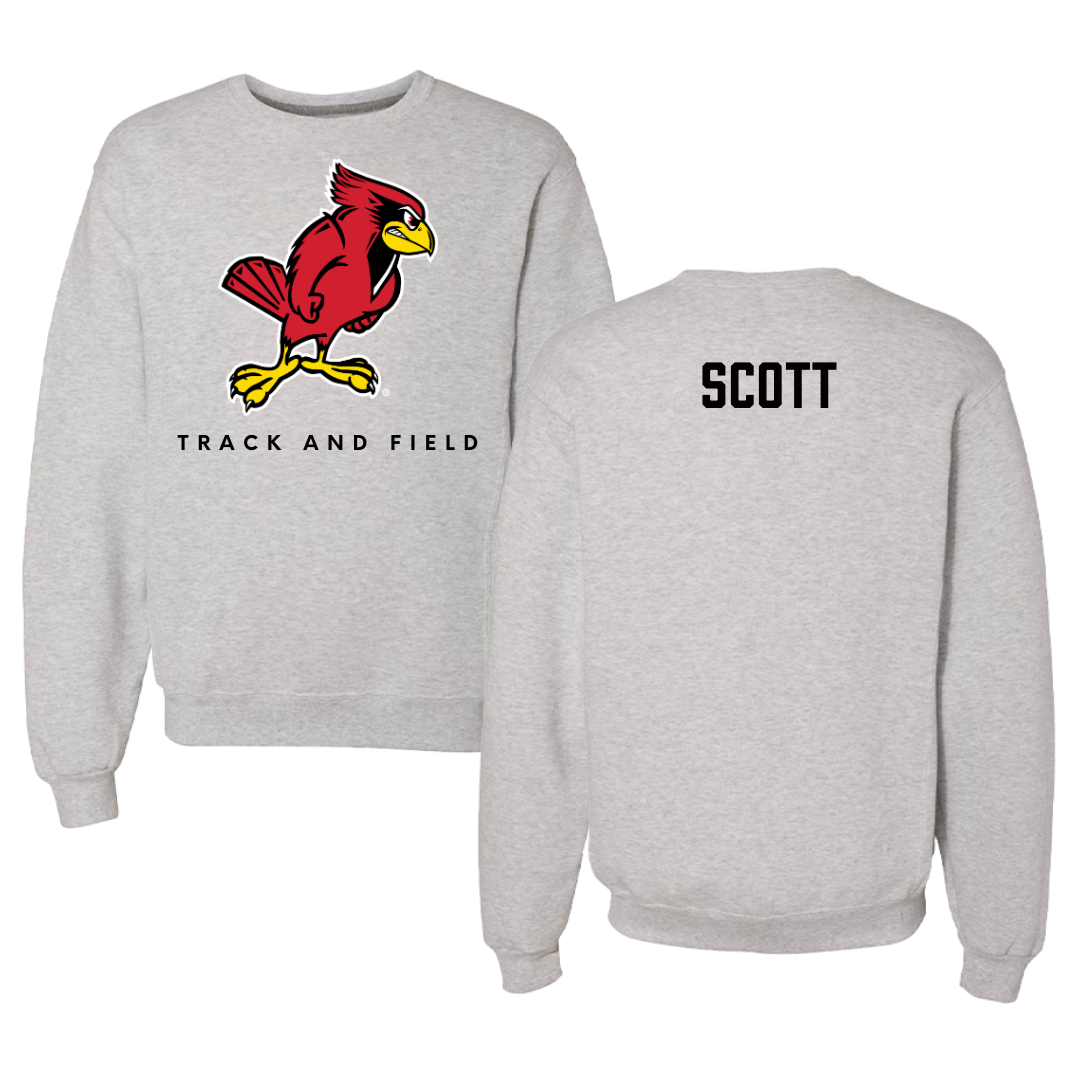 Illinois State University Track and Field Gray Crewneck  - Adi Scott