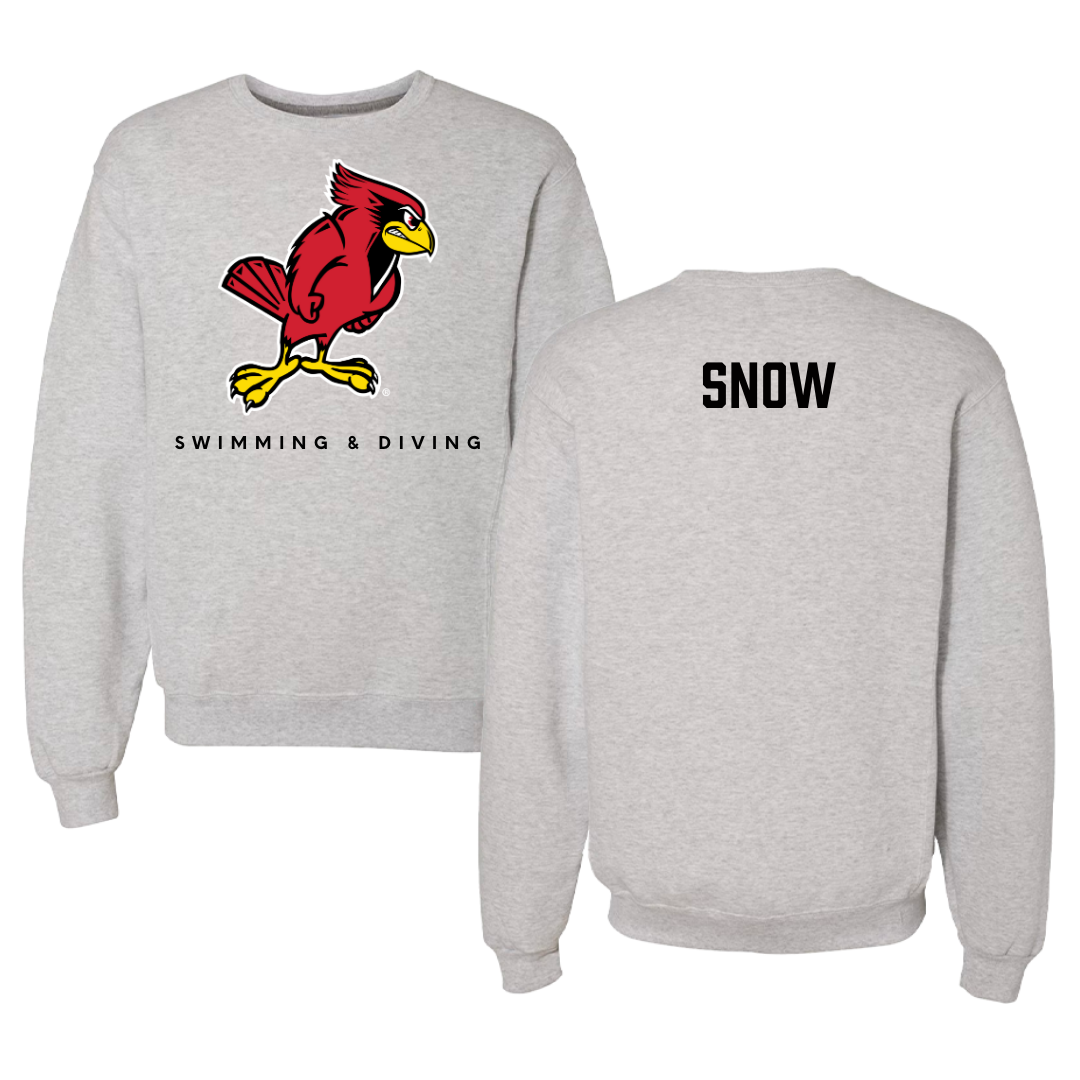 Illinois State University Swimming & Diving Gray Crewneck  - Mia Snow