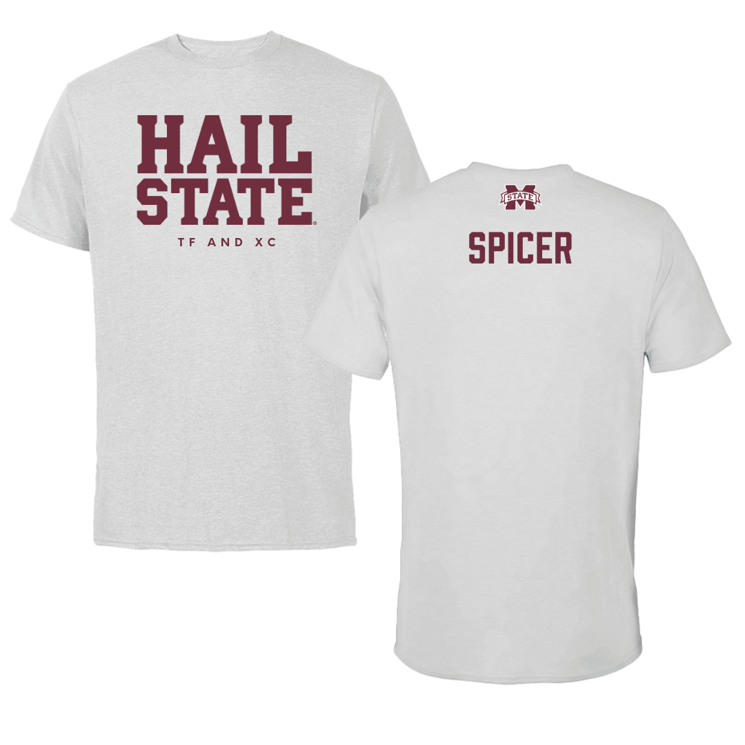 Mississippi State University TF and XC Solid Athletic Gray Tee  - Chanice Spicer