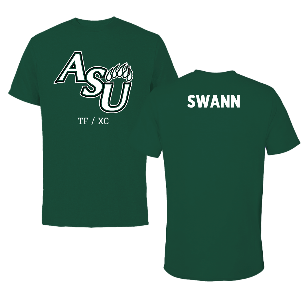 Adams State University TF and XC Green Tee  - Micah Swann