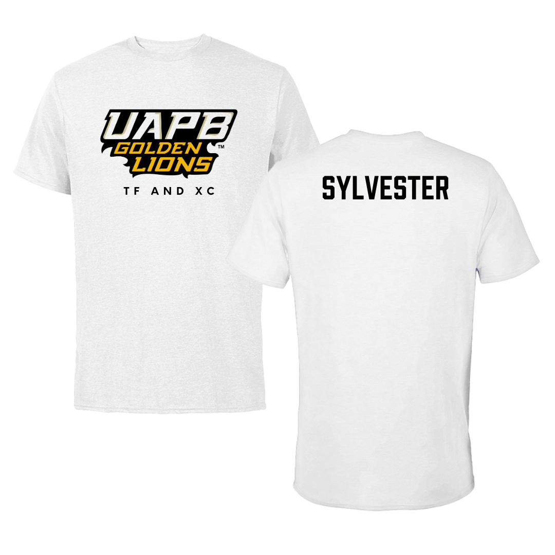 University of Arkansas-Pine Bluff TF and XC White Tee  - Jared Sylvester