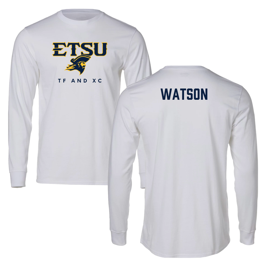 East Tennessee State University TF and XC White Long Sleeve  - Jack Watson