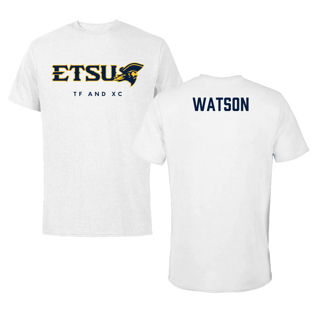 East Tennessee State University TF and XC White Tee  - Jack Watson