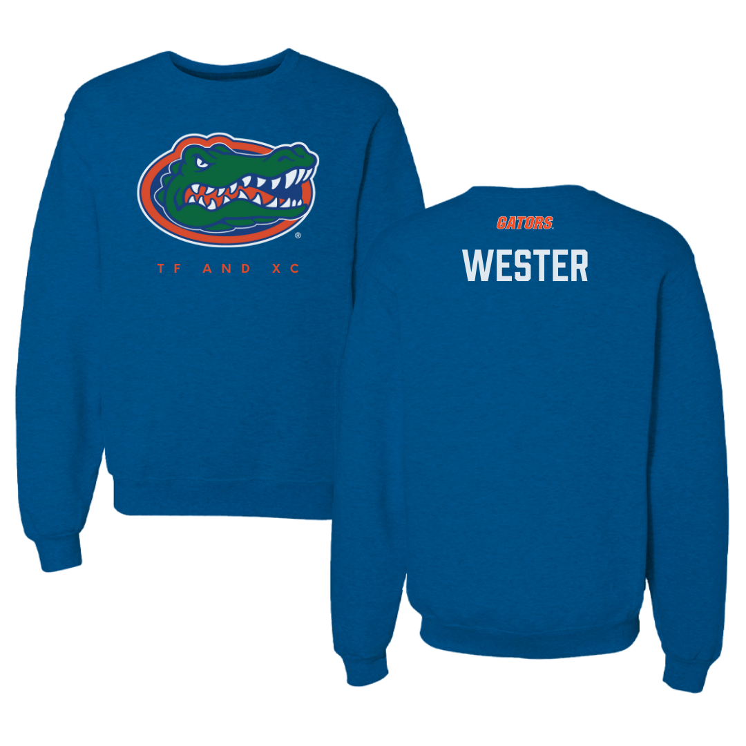 University of Florida TF and XC Blue Mascot Crewneck - Joe Wester