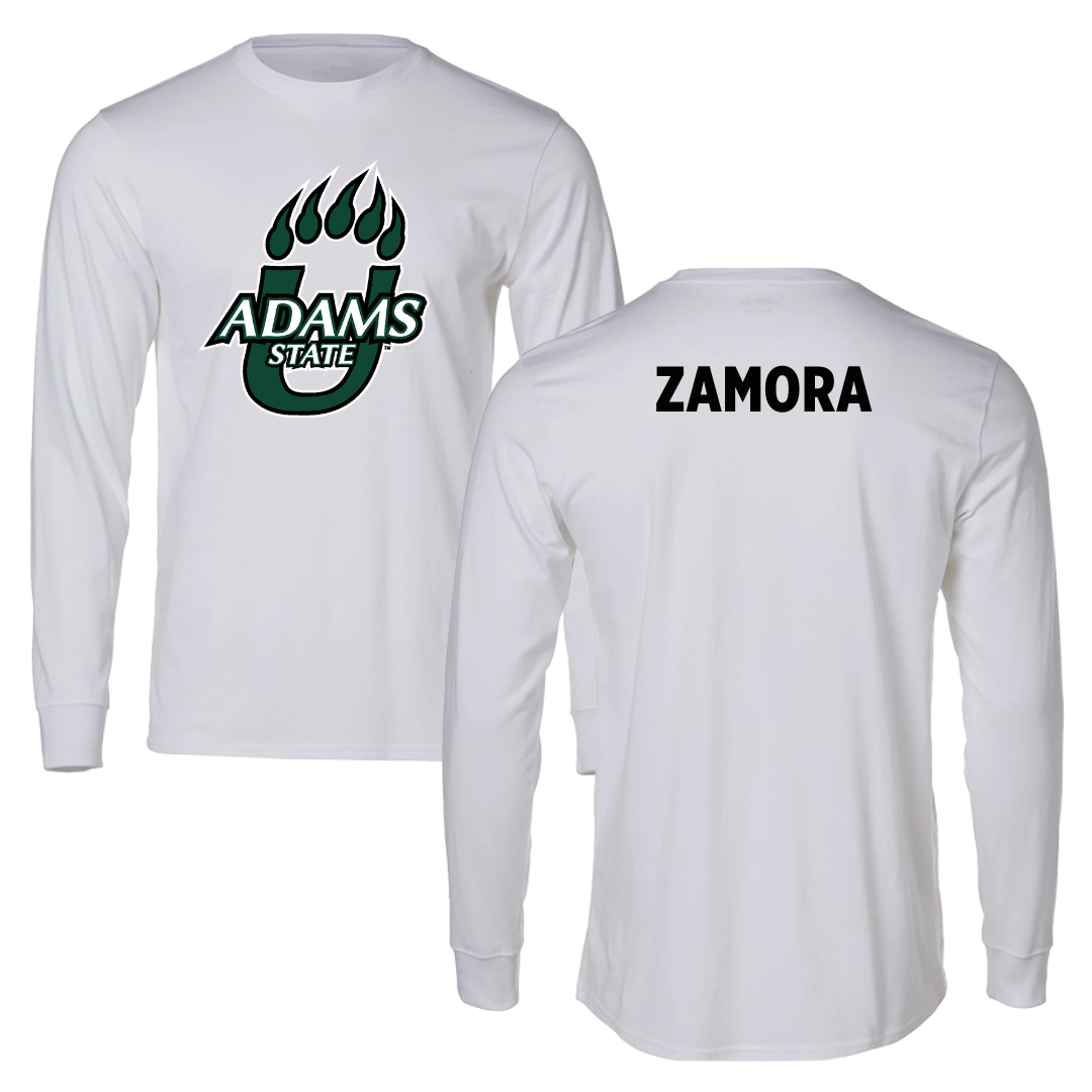 Adams State University Wrestling White Long Sleeve  - Aaron Zamora